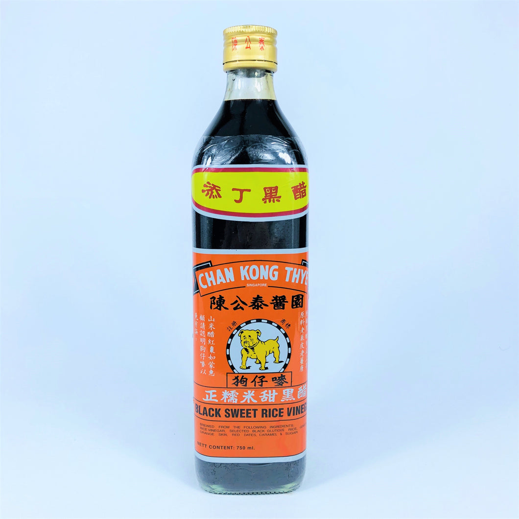 Chan Kong Thye Black Sweet Rice Vinegar (Single, a.k.a Dan Liao), 750ml