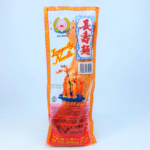 Sun Brand Longevity Noodle (Red, Long) (a.k.a Mee Tiao), 350g